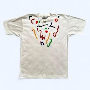 Vintage 1980s Colorful Abstract Art Design T-Shirt m